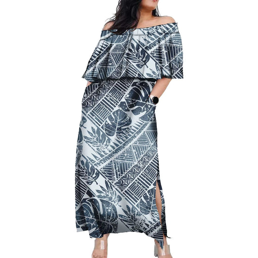 Island Stone Ruffle Dress