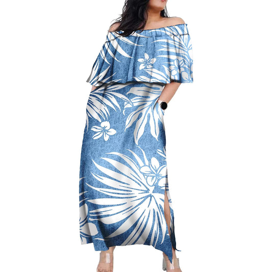 Azure Ruffle Dress