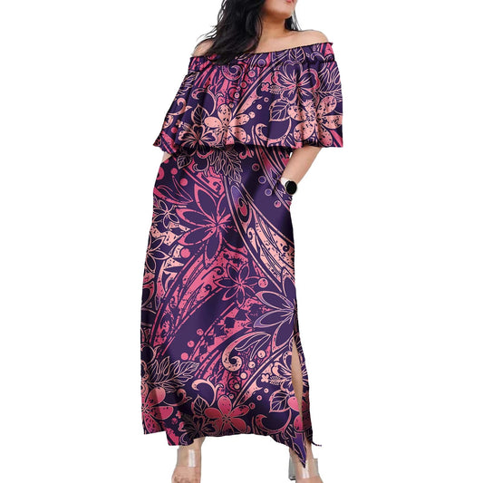 Island Blossom Ruffle Dress