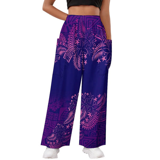 Moana Magenta Poly Pocket Flares
