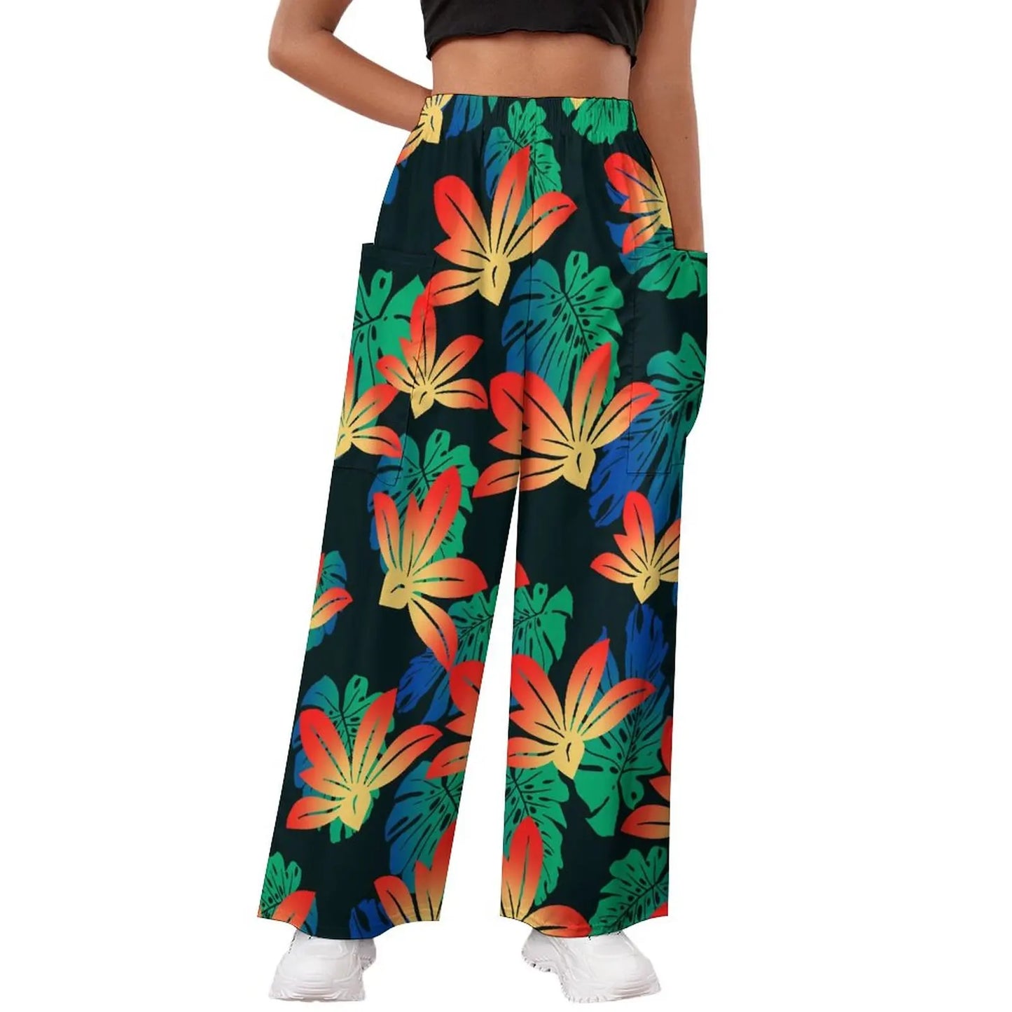 Moana Tropical Poly Pocket Flares