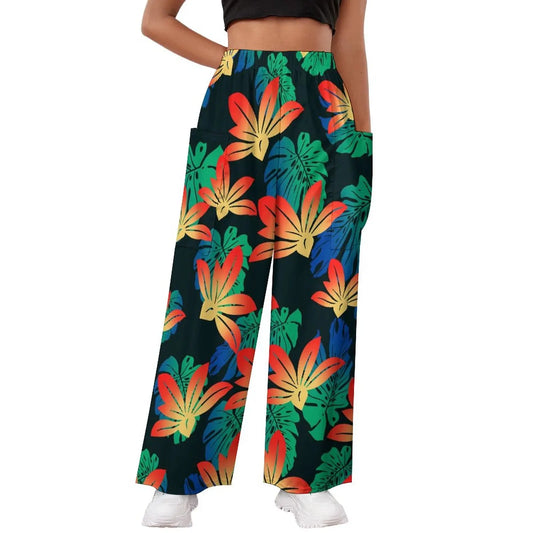 Moana Tropical Poly Pocket Flares